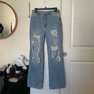 Ultra high rise dad jeans